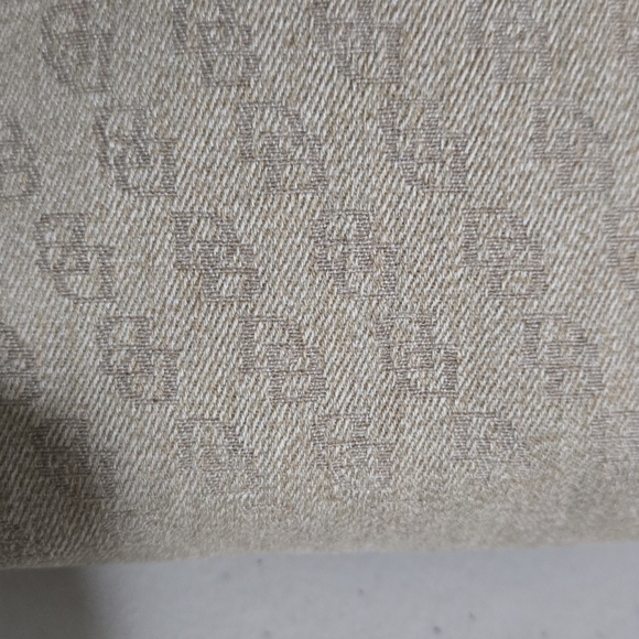 Dooney and Borke Mini Canvas Beige Monogram Leather Pull Pouch - Picture 7 of 12